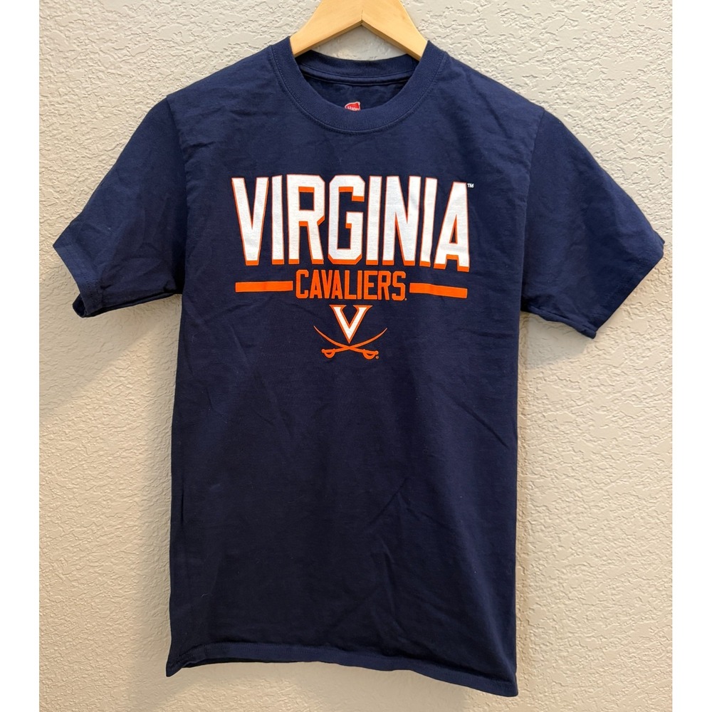 Virginia Cavaliers Men's Navy Small ICON Logo‎ T-shirt S Basketball